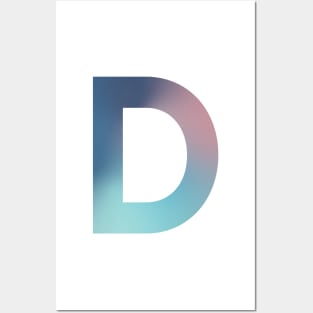 Gradient Letter D Initial Alphabet Posters and Art